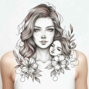 family-love-tattoo – tattoo design ideas free ai generated – tiny-tattoo – for-upper-back – Gallery: family-inkby-ai
