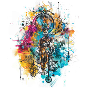 family-motif – tattoo design ideas free ai generated – airy – for-lower-thigh – Gallery: family-inkby-ai