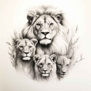 family-motif – tattoo design ideas free ai generated – micro-tattoo – for-behind-ear – Gallery: family-inkby-ai
