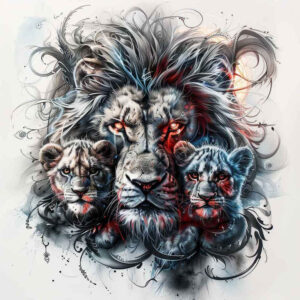 family-protection-tattoo – tattoo design ideas free ai generated – single-color – for-sternum – Gallery: family-inkby-ai