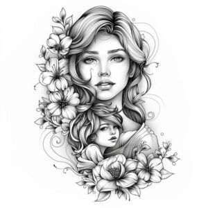 family-protection-tattoo – tattoo design ideas free ai generated – slender – for-ankle – Gallery: family-inkby-ai