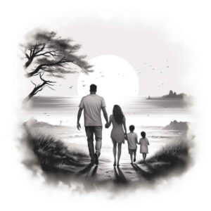 family-sign – tattoo design ideas free ai generated – clean-shape – for-neck – Gallery: family-inkby-ai