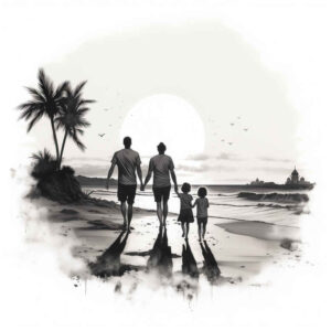 family-tattoo – tattoo design ideas free ai generated – single-dot – for-upper-back – Gallery: family-inkby-ai
