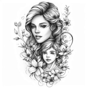 family-unity-tattoo – tattoo design ideas free ai generated – pure-design – for-collarbone – Gallery: family-inkby-ai