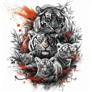 flower-motif-tattoo – tattoo design ideas free ai generated – single-color – for-calf – Gallery: family-inkby-ai