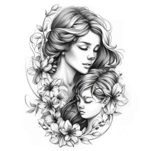 forever-tattoo – tattoo design ideas free ai generated – monochrome – for-foot – Gallery: family-inkby-ai