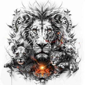 heritage-tattoo – tattoo design ideas free ai generated – crisp-outline – for-shoulder-blade – Gallery: family-inkby-ai