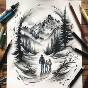 home-tattoo – tattoo design ideas free ai generated – pinprick – for-back-of-neck – Gallery: family-inkby-ai