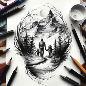 home-tattoo – tattoo design ideas free ai generated – quiet-art – for-lower-back – Gallery: family-inkby-ai