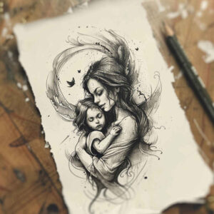 love-tattoo – tattoo design ideas free ai generated – discreet-mark – for-thigh – Gallery: family-inkby-ai