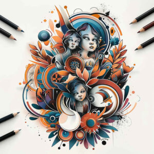 love-tattoo – tattoo design ideas free ai generated – micro-tattoo – for-sternum – Gallery: family-inkby-ai