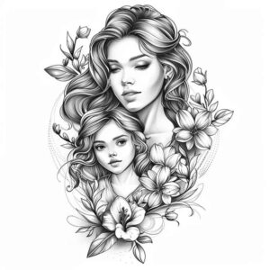 memorial-tattoo – tattoo design ideas free ai generated – pure-design – for-ribs – Gallery: family-inkby-ai
