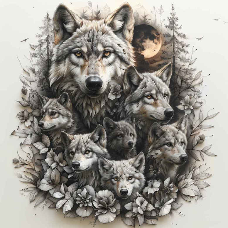 portrait-tattoo – tattoo design ideas free ai generated – dotwork – for-palm – Gallery: family-inkby-ai