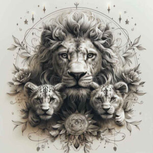portrait-tattoo – tattoo design ideas free ai generated – plain-tattoo – for-neck – Gallery: family-inkby-ai