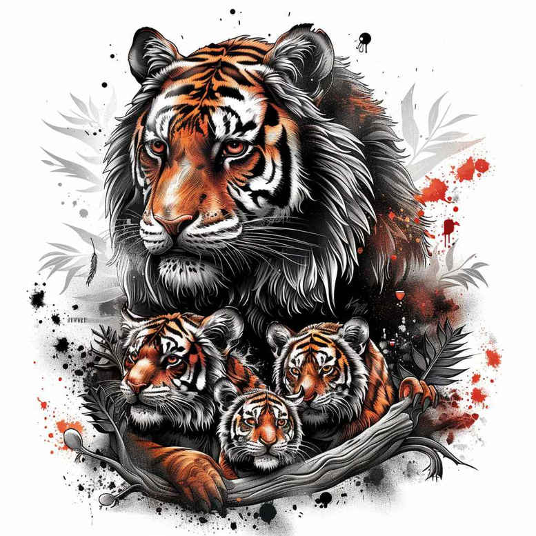 protective-tattoo – tattoo design ideas free ai generated – clean-stroke – for-lower-leg – Gallery: family-inkby-ai