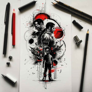 roots-tattoo – tattoo design ideas free ai generated – concise – for-shoulder – Gallery: family-inkby-ai