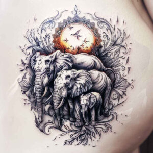 spiritual-tattoo – tattoo design ideas free ai generated – no-fill – for-ankle – Gallery: family-inkby-ai
