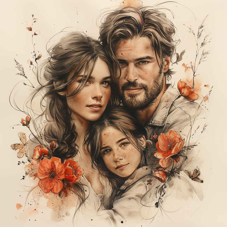 family tattoo design ideas distorted perspective belonging for biceps