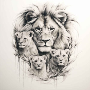 family tattoo design ideas artistic shading bond symbolising determination