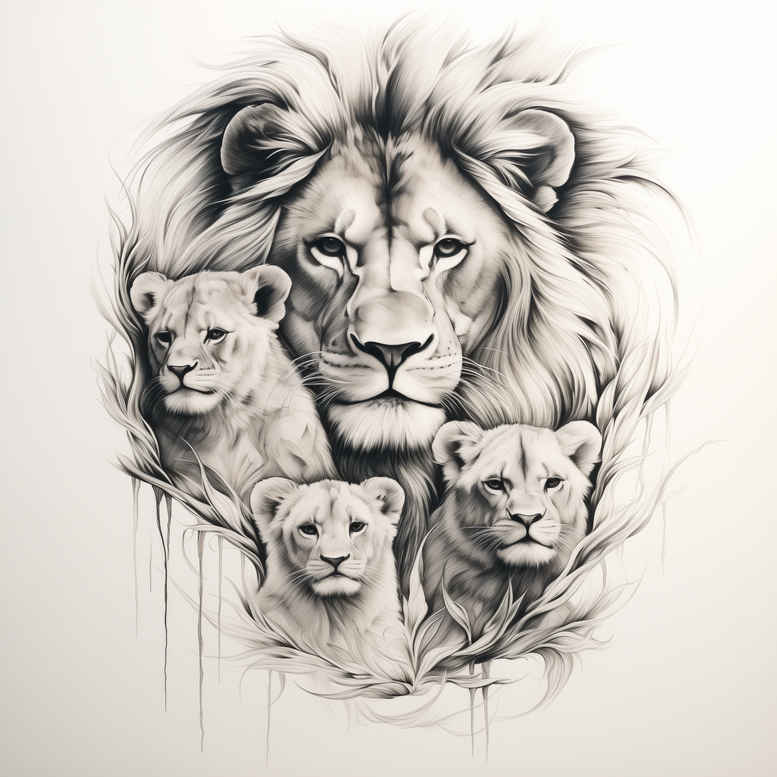 family tattoo design ideas artistic shading bond symbolising determination