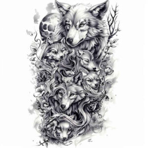 family tattoo design ideas Surrealism dreamscape closeness symbolising perseverance