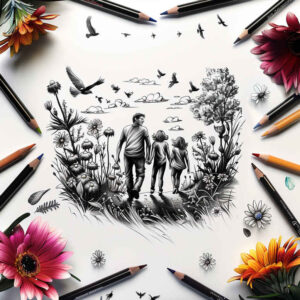 family tattoo design ideas Realism realistic wrinkles embrace symbolising perseverance