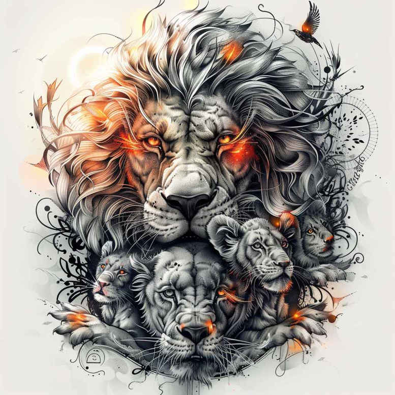 family tattoo design ideas clean lines foundation embodying courage