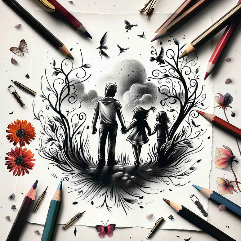 family tattoo design ideas Surrealism dreamlike foundation for wrist