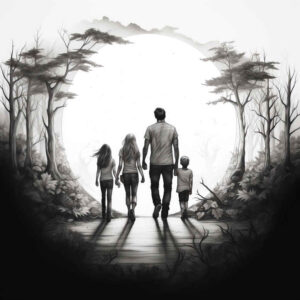 family tattoo design ideas color saturation guardianship for upper chest
