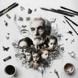 family tattoo design ideas Surrealism shadow play guardianship stands for strength