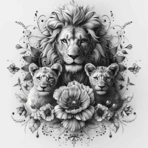 family tattoo design ideas Surrealism visionary intertwined symbols embodying perseverance