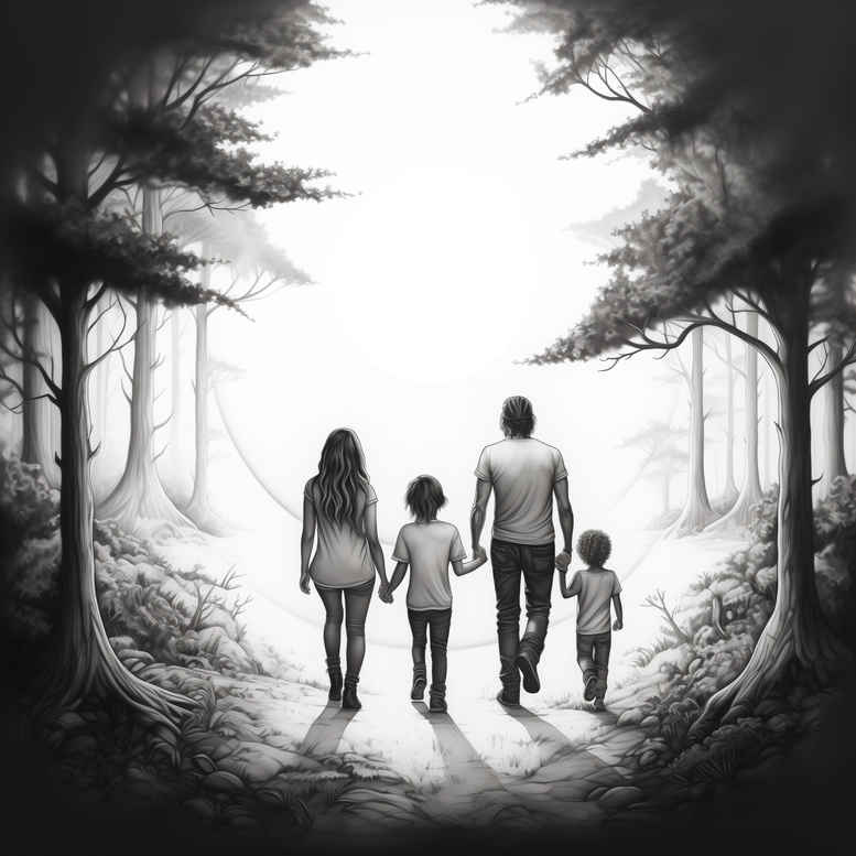 family tattoo design ideas Realism precise anatomy intertwined symbols for side