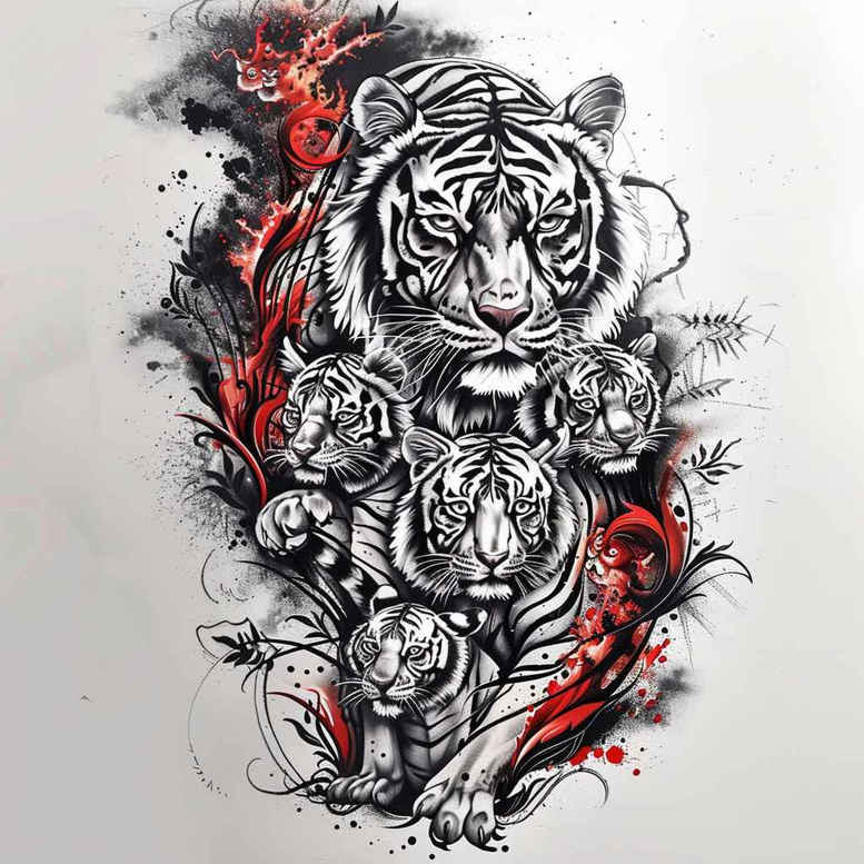family tattoo design ideas soft blending lineage for chest