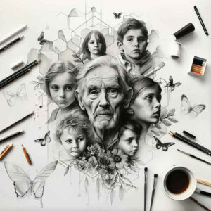 family tattoo design ideas Surrealism ethereal glow lineage represents endurance