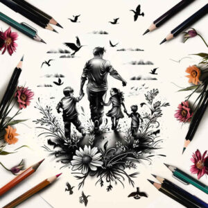 family tattoo design ideas photo-realistic love shows perseverance