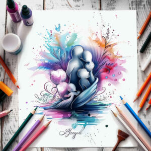 family tattoo design ideas Realism realistic proportions protection circle for stomach