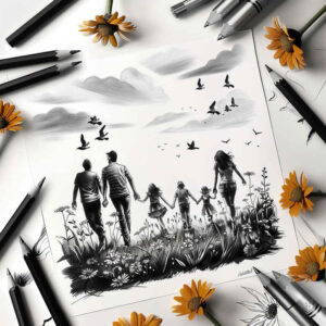 family tattoo design ideas Surrealism mystical protection circle symbol of perseverance