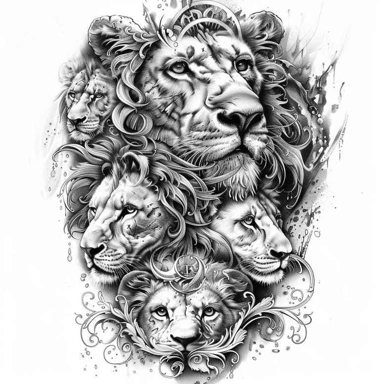 family tattoo design ideas classic composition roots embodying courage