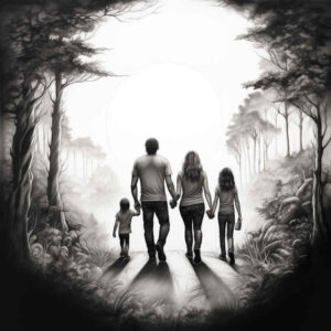 family tattoo design ideas Surrealism melted shapes shared history for lower arm