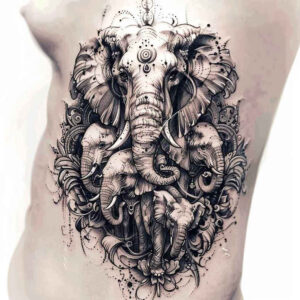 family tattoo design ideas Neotraditional balanced tones solidarity symbol of courage