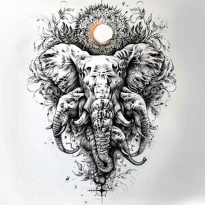 family tattoo design ideas Realism dynamic shadows strength for upper back