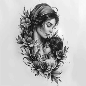 family tattoo design ideas Realism illusion of depth strength for upper chest