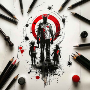 family tattoo design ideas Surrealism blurred edges symbolic shows resilience