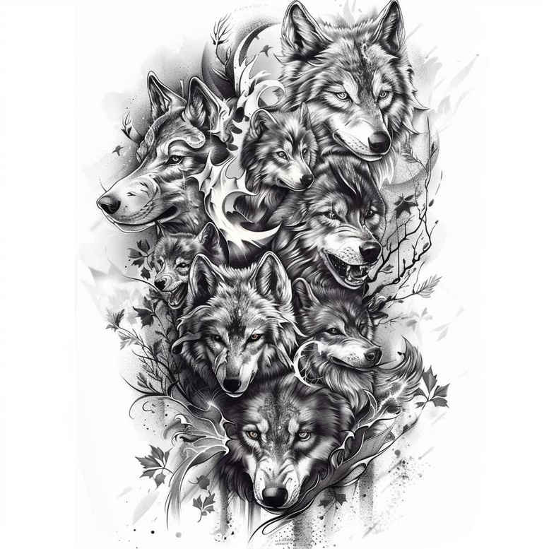 family tattoo design ideas Surrealism abstract togetherness for biceps
