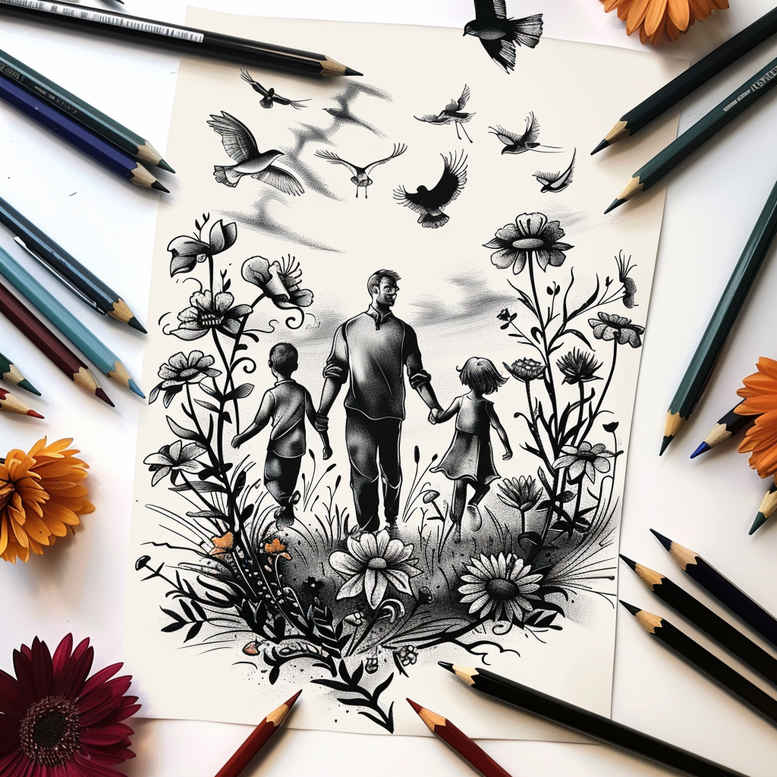 family tattoo design ideas lifelike togetherness represents endurance