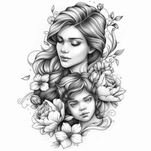 family tattoo design ideas distorted perspective togetherness represents resilience