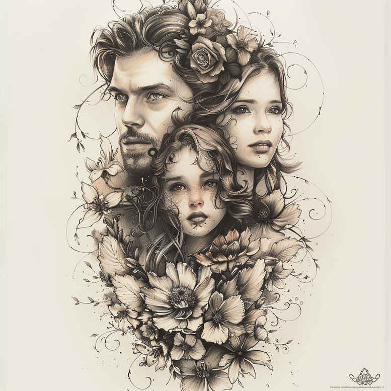 family tattoo design ideas macro trust determination and power