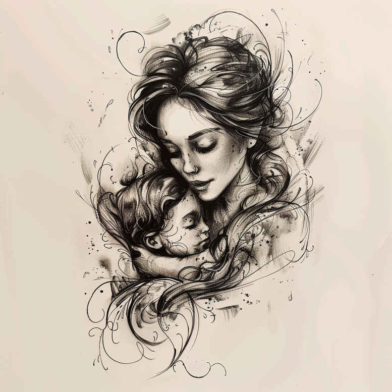 family tattoo design ideas Realism organic structure trust for upper shoulder