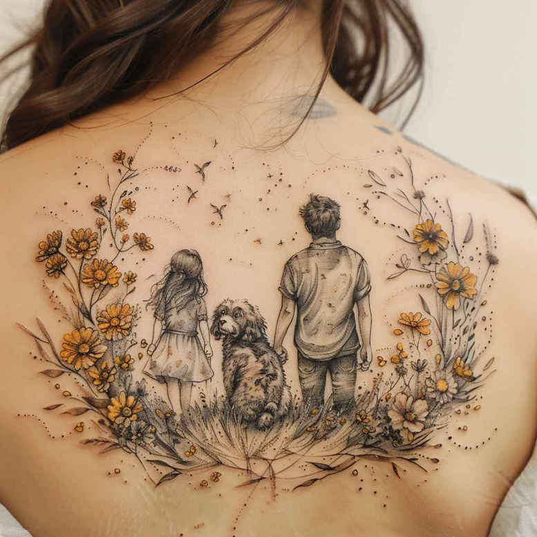 family tattoo design ideas strong contrast trust shows resilience