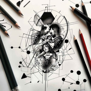 family tattoo design ideas refined color palette trust stands for endurance